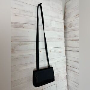 Chanel Vintage Mini Pochette Flap in Black Satin and Beaded